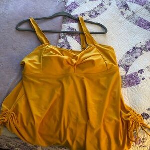 Yellow Women's  tankini top bathing suit top
